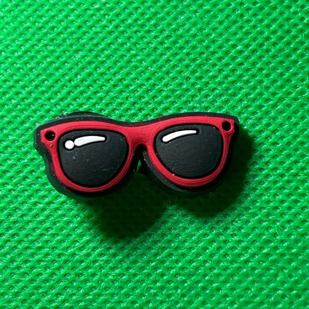 🌼 (5/$10 or 10/$15) NEW “Red Glasses” Fun Croc Shoe Charm Collection